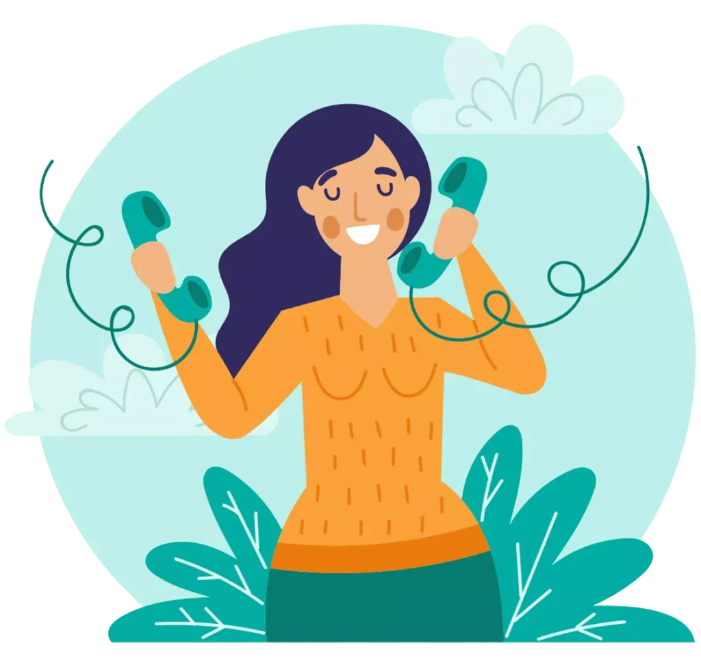 woman call