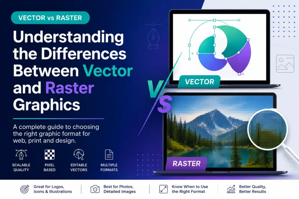 Understanding differents betwen raster and vector graphics